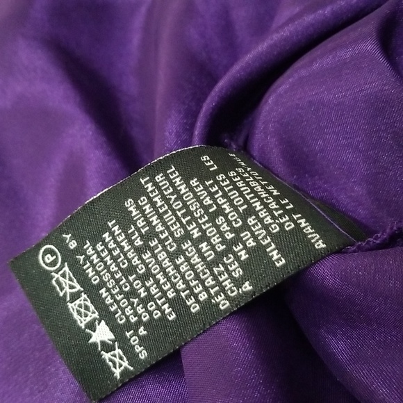 (5/6) LE CHÂTEAU Sequined Empire Waist High Low Jewel Tone Dress Prom Graduation - Picture 11 of 11